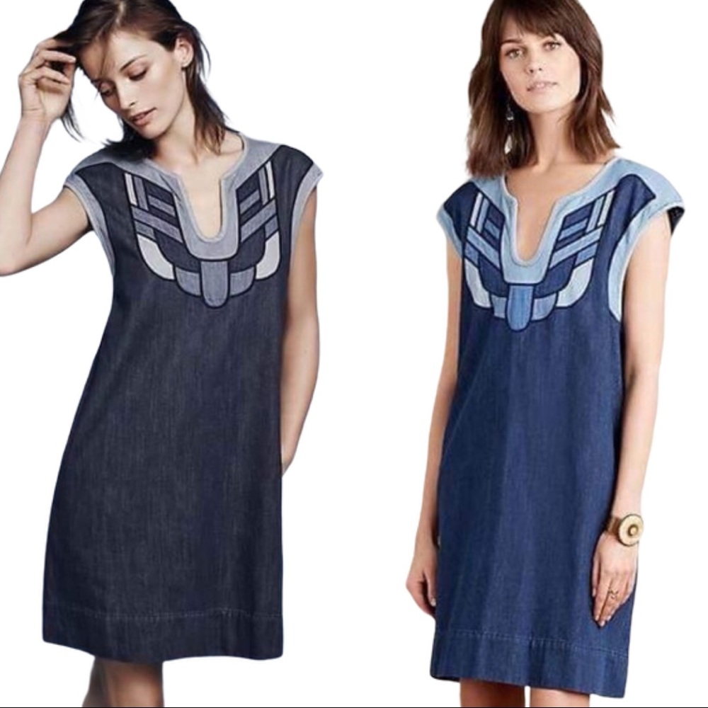 Anthropologie Holding Horses Sanara Denim Dress